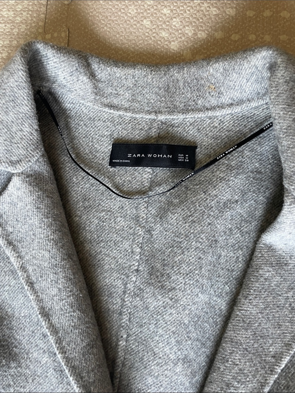 Zara Gray Single-Button Wool Blend Long Trench Coat - Picture 3 of 10